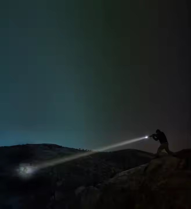 5.5 X 1.2 Inches Beam Laser Flashlight Aluminum Alloy 3.2 Ounces with Adjustable Focus