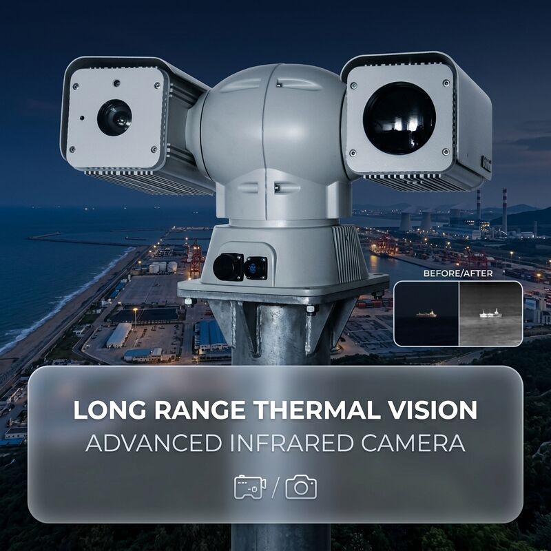 Thermal Imaging Camera with 7.5~14μm Spectral Band and Uncooled VOX FPA Detector for 50m～30km Detection Range