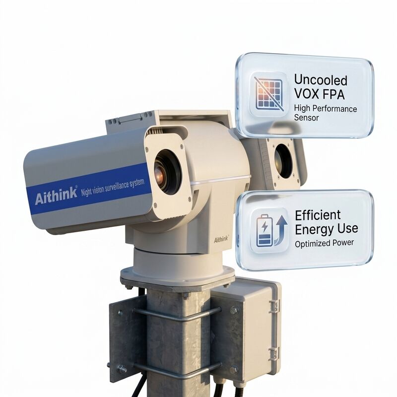 Low Power ≤1.5W Thermal Imaging Camera with Uncooled VOX FPA Detector for 50m～30km Range Heat Detection