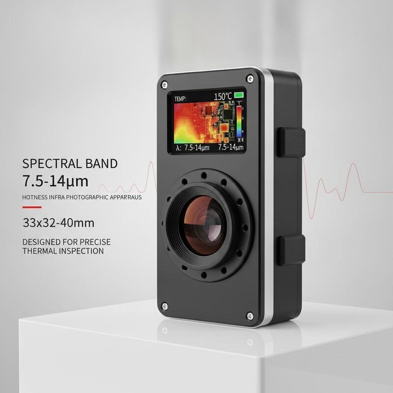 Spectral Band 7.5 14μm Hotness Infra Photographic Apparatus 33x32x40mm Designed for Precise Infrared Thermal Inspection